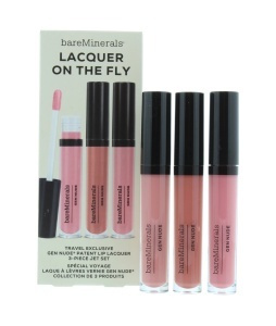 Lacquer On The Fly Set BareMinerals: Gen Nude, Ruj lichid, Cant Even, 3.7 ml + Gen Nude, Ruj lichid, Dahling, 3.7 ml + Gen Nude, Ruj lichid, Major, 3.7 ml