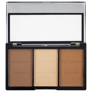 Makeup Revolution, Ultra Sculpt & Contour, Contouring Palette, C04 Ultra Light/Medium, 3 Shades, 11 g