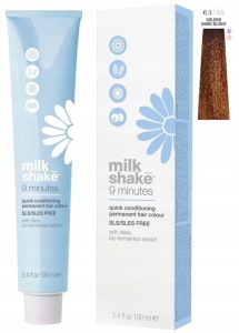 Milk Shake, 9 Minutes, Permanent Vopsea de păr, 6.35 Dark Blonde, 100 ml