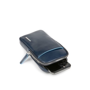 Piquadro, Piquadro, Leather Wallet, Phone Holder, 42023100, Black, For Men