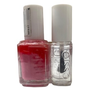 Set Essie: Nail Enamel, Vegan, Glossy Shine Finish, Ojă, 20, Lovie Dovie, 13.5 ml + Nail Care - Good To Go, Top Coat, Nail Strengthening Lacquer, 5 ml