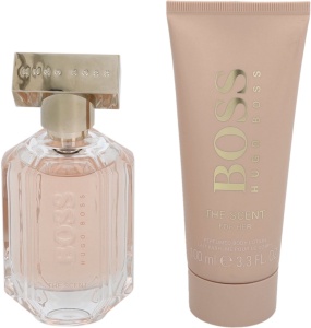 Set Hugo Boss: The Scent, Hydrating, Body Lotion, 100 ml + The Scent, Apă de parfum, For Women, 50 ml