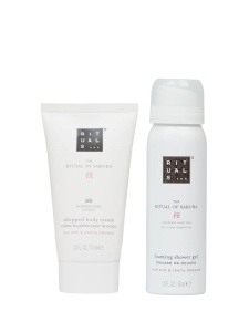 Set Rituals: The Ritual Of Sakura, Shower Mousse, 50 ml + The Ritual Of Sakura, Hydrating, Body Cream, 70 ml
