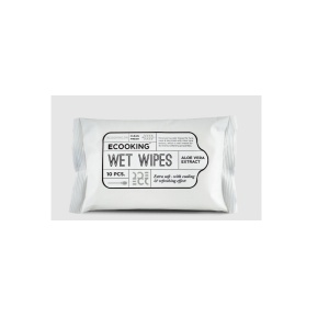 Ecooking, Ecooking, Aloe Vera Extract, Cleansing Wipes, For Face, 10 pcs