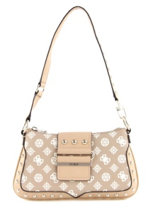 Guess, Greta, Textile Handbag, Mini, Sand, hwvb81 29210, 16 x 29 x 5.3 cm