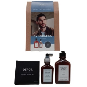 Invigorating Kit C Set Depot: 100 Hair Cleansing No. 105, Multivitamin Complex, Șampon, Anti-Hair Loss, 250 ml + 200 Hair Treatments No. 206, Hair Lotion Treatment, Invigorating, 100 ml