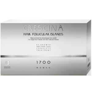 Labo, Crescina Follicular Islands 1700, For Growth Stimulation, Ampoules Treatment Serum, For Scalp, For Women, 10 +10 pcs
