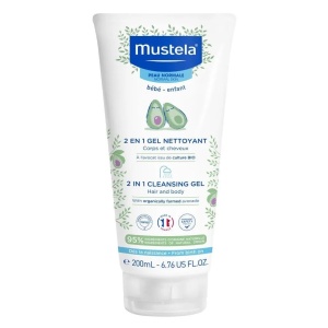 Mustela, 2 In 1, Avocado, Gentle Cleansing, Cleansing Gel, For Face & Hair, 200 ml