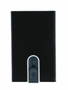Piquadro, Piquadro, Leather Card Holder, PP5358B3R, Black, Unisex