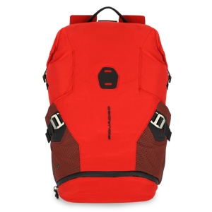 Piquadro, Piquadro, Nylon, Textile Backpack, Red, Laptop And Ipad Wallet Key Holder, Unisex