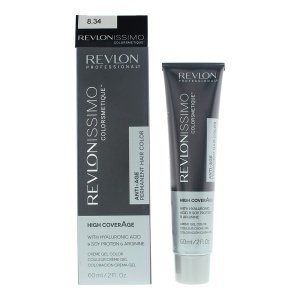 Revlon, Colorsmetique, KER-HA Complex™, Permanent Vopsea de păr, 8.34 Light Hazel Blonde, 60 ml