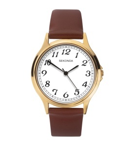 Sekonda, Sekonda, Quartz Leather Strap Watch, 1684.82, For Men