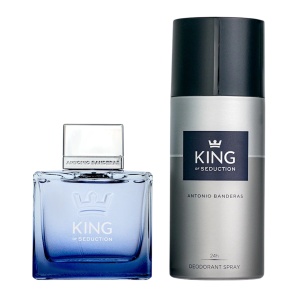 Set Antonio Banderas: King of Seduction, Apă de toaletă, For Men, 100 ml + King of Seduction, Freshness, Deodorant Spray, For Men, 150 ml