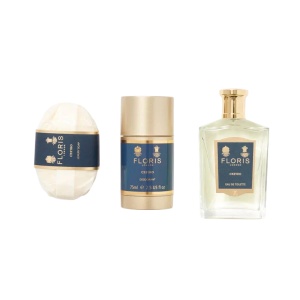 Set Floris Of London: Cefiro, Apă de toaletă, Unisex, 100 ml + Cefiro, Scented Soap Bar , 100 g + Cefiro, Anti-Perspirant, Deodorant Stick, Unisex, 75 g