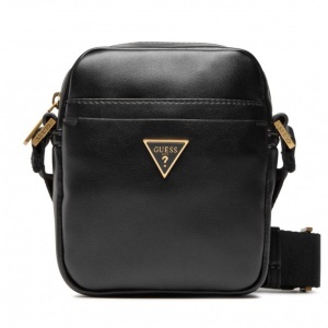 Guess, Tracolla, Textile Bag, Black, HMESCAP2215BLA, For Men, 18 x 14 x 5 cm