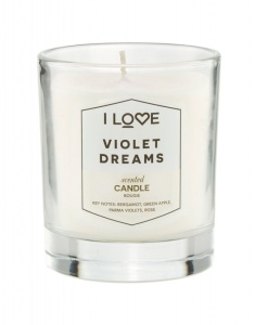 I Love, Signature Collection, Bergamot, Green Apple, Parma Violets, Rose, Scented Candle, 160 g