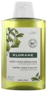 Klorane, Citrus, Paraben-Free, Șampon, Cleansing, 200 ml