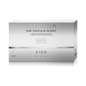Labo, Crescina Follicular Islands 2100, For Growth Stimulation, Ampoules Treatment Serum, For Scalp, For Men, 20 pcs