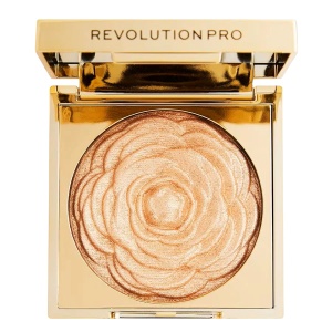 Revolution Pro, Pro Lustre, Illuminating, Blush Highlighter Compact, Golden Rose, 1 Shade, 9 g