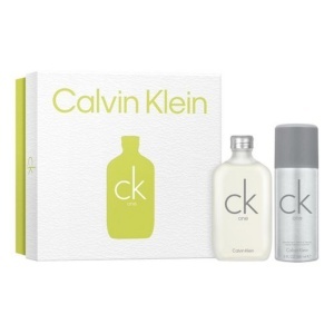 Set Calvin Klein: CK One, Apă de toaletă, Unisex, 100 ml + CK One, 24h Protection, Deodorant Spray, For Men, 150 ml