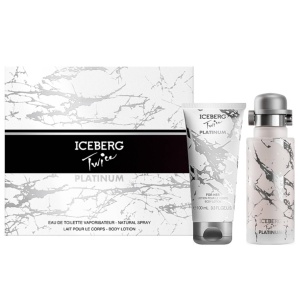 Set Iceberg: Twice Platinum, Apă de toaletă, For Women, 125 ml + Twice Platinum, Hydrating, Body Lotion, 100 ml