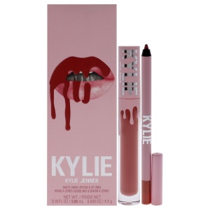 Set Kylie Cosmetics: By Kylie, Ruj lichid, 801, Queen, 3 ml + By Kylie, Pencil, Lip Liner, Queen, 1.1 g