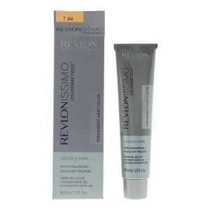 Revlon, Revlonissimo Colorsmetique, Permanent Vopsea de păr, 7.44 Medium Intensive Copper Blonde, 60 ml