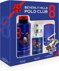 Set Beverly Hills Polo Club: 1982 - Sport 8, Apă de toaletă, For Men, 50 ml + 1982 - Sport 8, Anti-Perspirant, Deodorant Spray, For Men, 175 ml + 1982 - Sport 8, Anti-Perspirant, Deodorant Roll-On, For Men, 50 ml