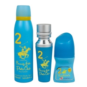 Set Beverly Hills Polo Club: No. 2, Apă de parfum, For Women, 50 ml + No. 2, Anti-Perspirant, Deodorant Roll-On, For Women, 50 ml + 1982 - Sport 2, Freshness, Body Spray, 150 ml