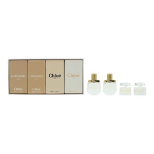 Set Chloe: Chloe, Apă de parfum, For Women, 5 ml *Miniature + Rose Tangerine, Apă de toaletă, For Women, 5 ml *Miniature + Nomade, Apă de parfum, For Women, 5 ml *Miniature + Nomade, Apă de toaletă, For Women, 5 ml *Miniature