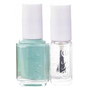 Set Essie: Nail Enamel, Vegan, Glossy Shine Finish, Ojă, 99, Mint Candy Apple, 13.5 ml + Nail Care - Good To Go, Top Coat, Nail Strengthening Lacquer, 5 ml