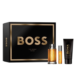 Set Hugo Boss: The Scent, Apă de toaletă, For Men, 100 ml + The Scent, Apă de toaletă, For Men, 10 ml + The Scent, Cleansing, Shower Gel, For All Skin Types, 100 ml