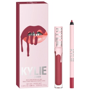 Set Kylie Cosmetics: By Kylie, Ruj lichid, 103, Better Not Pout, 3 ml + By Kylie, Pencil, Lip Liner, Better Not Pout, 1.1 g