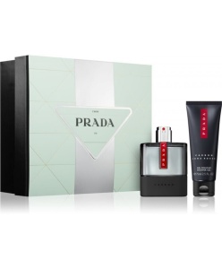 Set Prada: Luna Rossa Carbon, Apă de toaletă, For Men, 50 ml + Luna Rossa Carbon, Revitalized, Shower Gel, Body, 75 ml