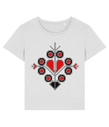White T-shirt organic cotton HEART - Img 5