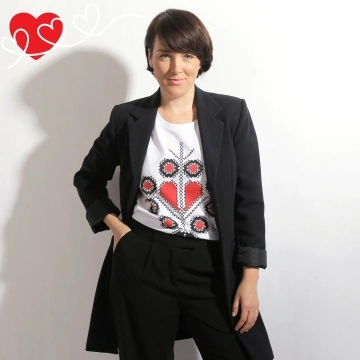 Tricou alb bumbac organic INIMA - Img 2