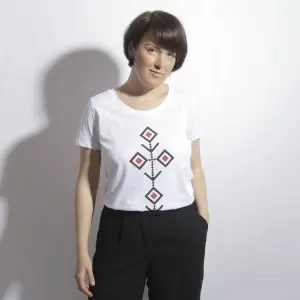 Tricou alb bumbac organic FILIGRAN