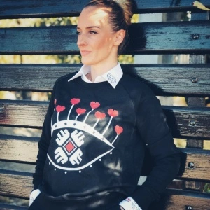 Bluza neagra bumbac organic OCHIANA - Img 6