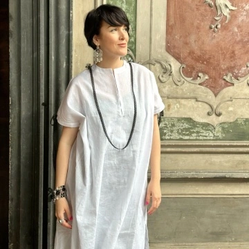 GIN FIZZ Caftan alb - Img 3