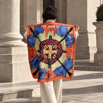 Silk scarf CHARLES BRIDGE - Img 2