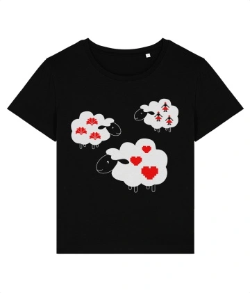 Tricou negru bumbac organic OIANA - Img 4