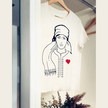 Tricou bej bumbac organic ROMANA - Img 3