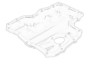 Baie ulei AUDI A1; SEAT IBIZA IV, IBIZA IV SC, IBIZA IV ST 2014-2022 - (cu gauri pentru senzor de nivel de ulei) - Original OE