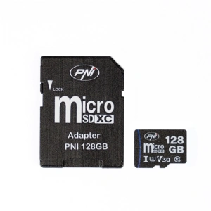 Card de Memorie Microsd 128GB cu Adaptor Sd Pni, AT Product