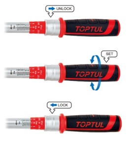 Cuplu cheie, 1/2, interval de cuplu: 70-350 Nm, lungime: 58 cm TOPTUL - Img 2