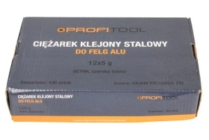 Greutate vulcanizare oţel, argintiu, 5g, 12x5g, banda larga; zincat (pret pt: 100buc) PROFITOOL