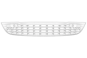 Grila bara Fata OPEL ASTRA J, ASTRA J GTC 2009-2012 - (Inferior, cu gauri pentru senzorii de parcare, plastic, negru) - Original OE