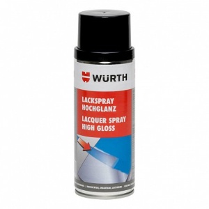 Lac spray negru lucios 9005 Wurth