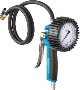 Pistol de umflare, pentru pompare, pentru verificarea presiunii aerului, analog, presiune bar: 8 bar, conector: 1/4 HAZET