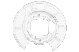 Protectie disc frana Stanga Spate BMW 5 1995-2003 - (E39) - Original OE